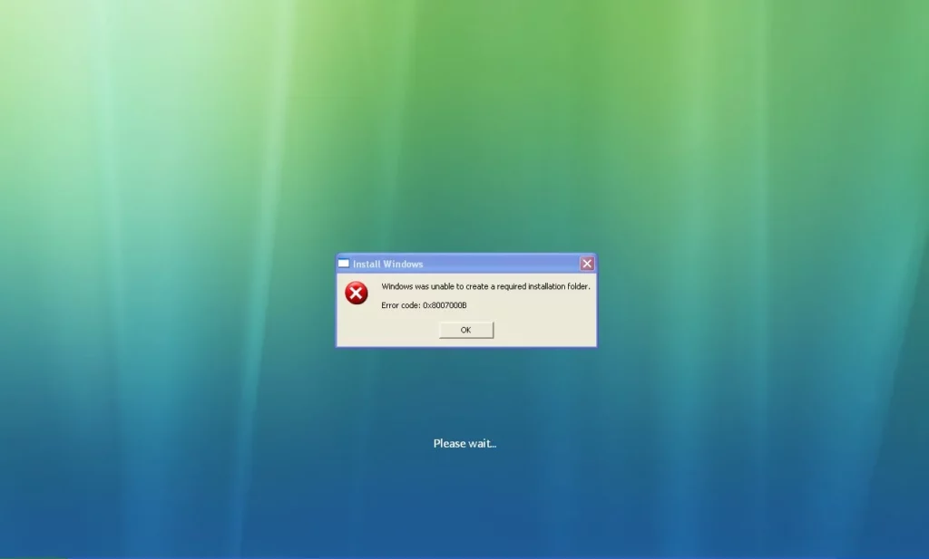 vista error 